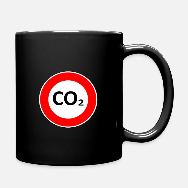 CO2 sign - Full Colour Mug - black