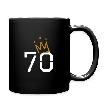 70e anniversaire - Mug uni - noir - Droite
