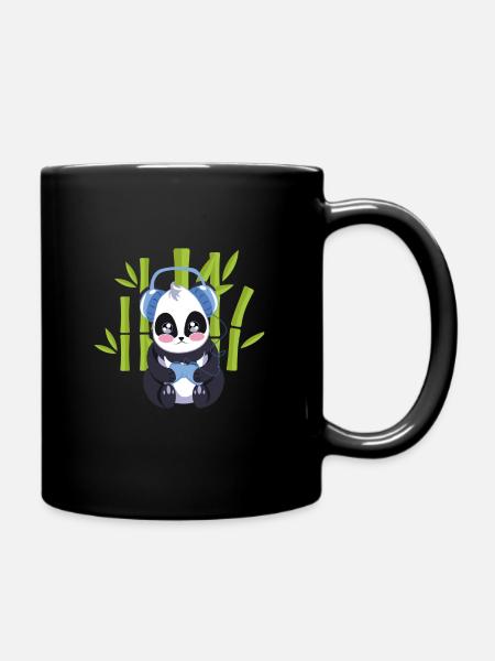 Gaming Panda Computer Console cadeau de jeu vidéo - Mug uni - noir