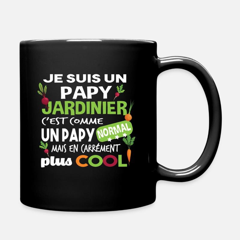 Papy Jardinier Jardinage Retraite Potager Cadeau - Mug uni - noir