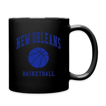 New Orleans Basketball - Tasse einfarbig - Schwarz - Rechts