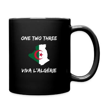 One Two Three Viva l 'Algérie - Mug uni - noir - Droite