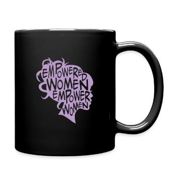 Empowered women feminist feminism gift - Full Colour Mug - black - Right