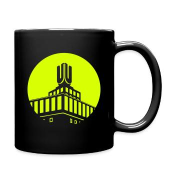 Dortmunder U Kreis weiß - Tasse einfarbig - Schwarz - Rechts