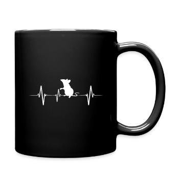 Pulse rat gift pet saying - Full Colour Mug - black - Right
