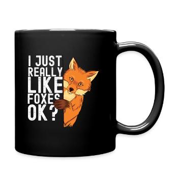 Fuchs - Tasse einfarbig - Schwarz - Rechts