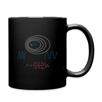 Physique Doppler effet cadeau physicien arbre - Mug uni - noir - Droite