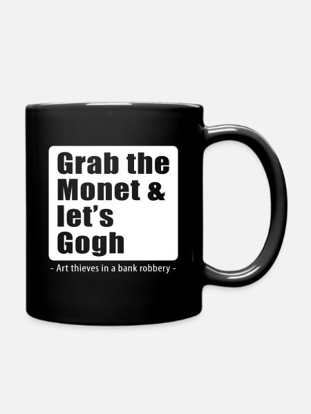 Art Lustig Wortspiel Monet Van Gogh - Full Colour Mug - black