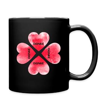 Danke! Abschiedsfeier Arbeit Schule Beruf Geschenk - Tasse einfarbig - Schwarz - Rechts