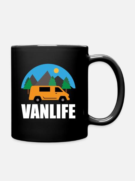 VAN LIFE - Montagne - VAN Orange - Mug uni - noir