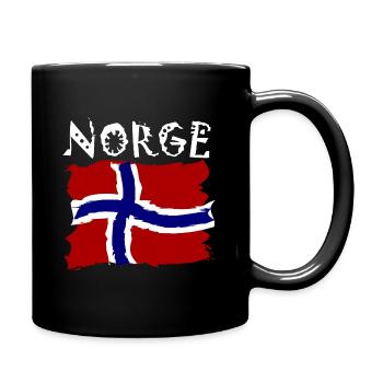 Norge - Norway - Norwegen - Tasse einfarbig - Schwarz - Rechts