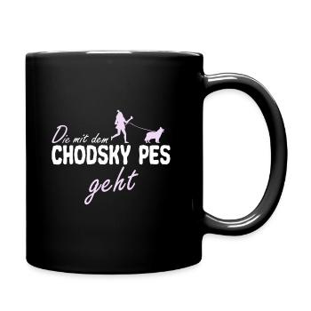 Chodsky Pes Böhmischer Schäferhund Lustiger Spruch - Tasse einfarbig - Schwarz - Rechts