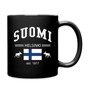 Finnland - Tasse einfarbig - Schwarz - Rechts