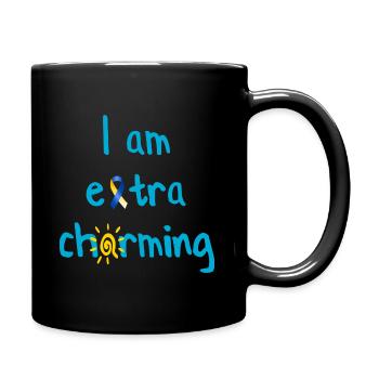 Extra Charming - Down Syndrom Trisonomie 21 - Tasse einfarbig - Schwarz - Rechts