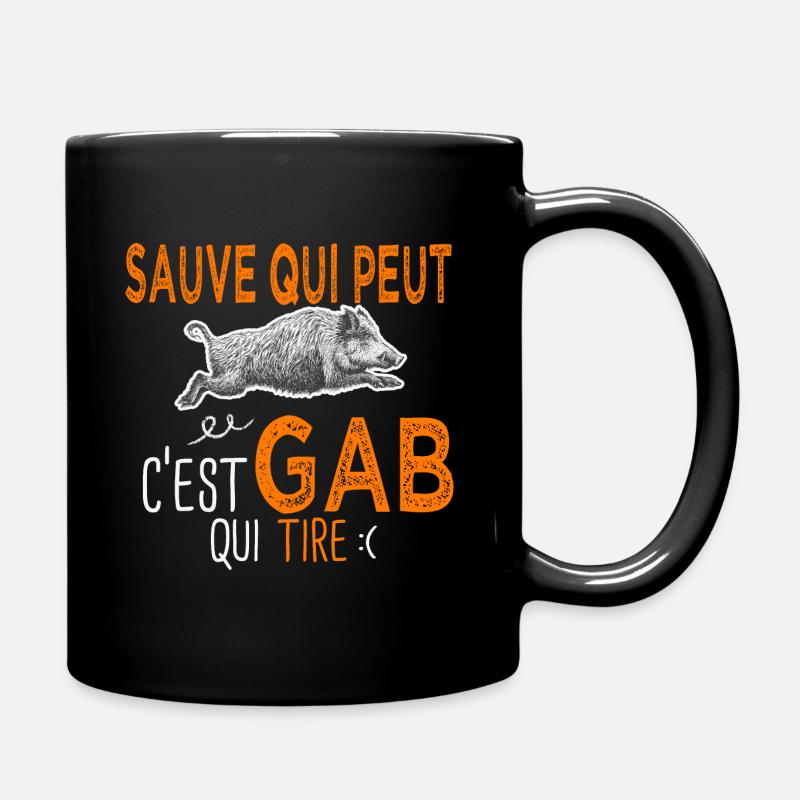 c'est Gab qui tire Humour Chaseur Gabriel Gabin - Mug uni - noir