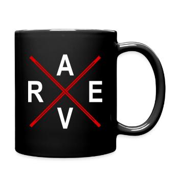 Rave Techno - Tasse einfarbig - Schwarz - Rechts
