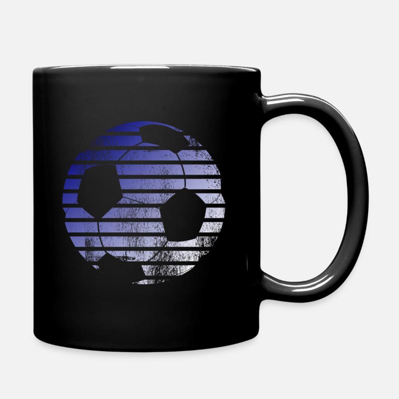 Fußball blau weiß - Tasse einfarbig - Schwarz