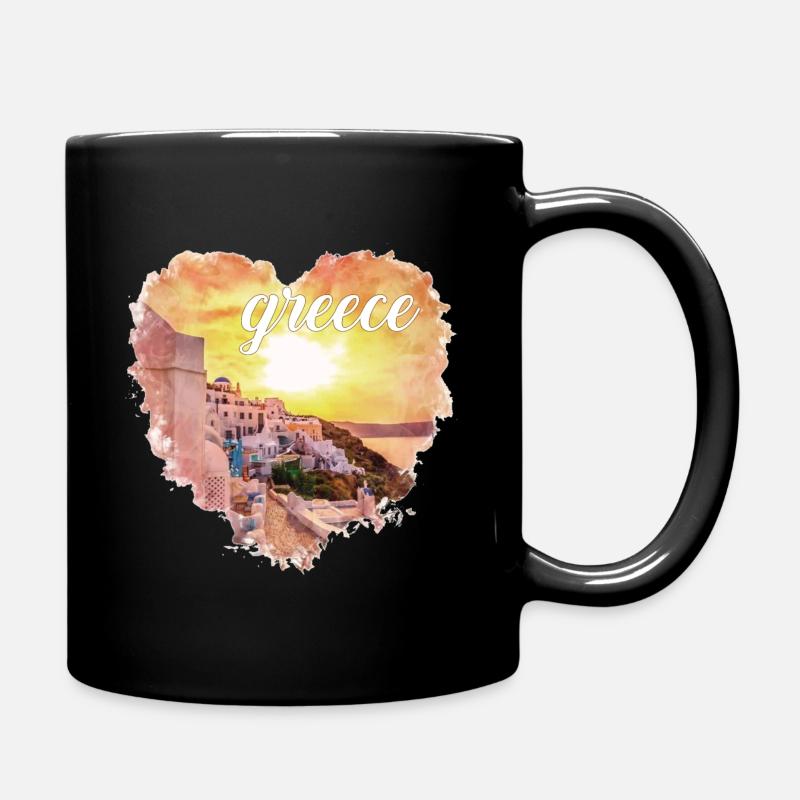 Holidays in Greece - Tasse einfarbig - Schwarz