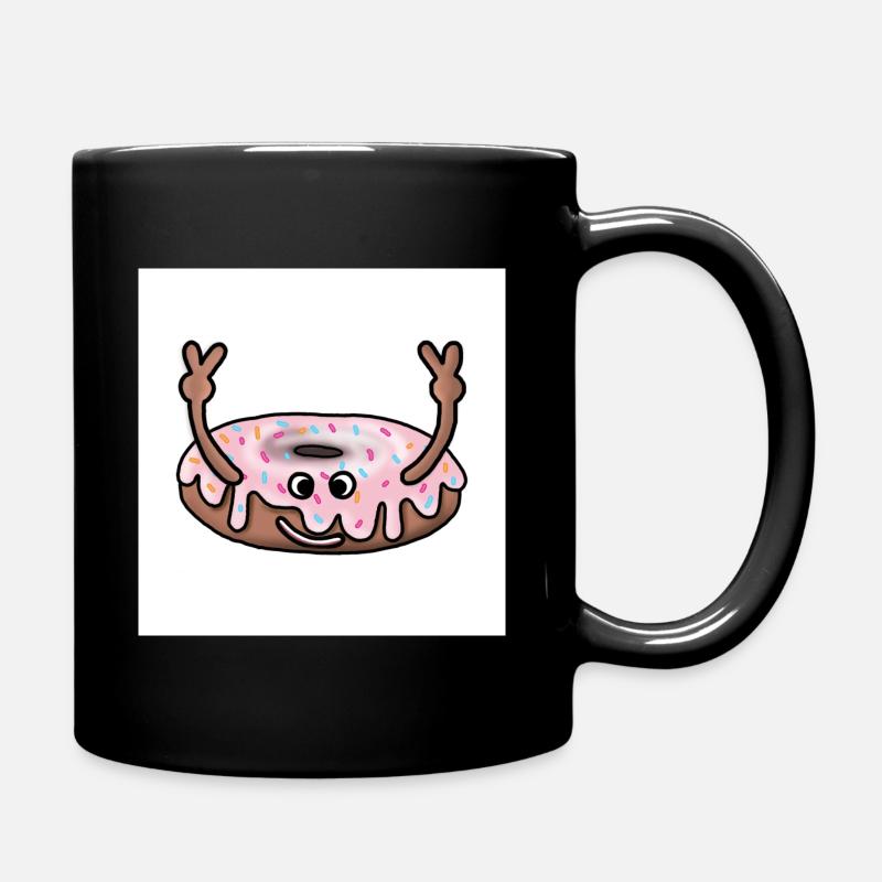 Peace Donut - Full Colour Mug - black