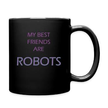 bestFriendRobots - Tasse einfarbig - Schwarz - Rechts