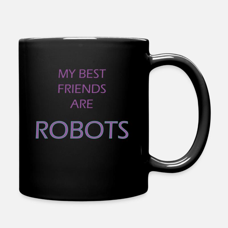 bestFriendRobots - Tasse einfarbig - Schwarz