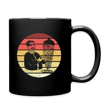 Doner Kebab Retro Style Vintage - Full Colour Mug - black - Right