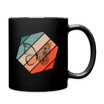 Papillon Retro Style Vintage - Mug uni - noir - Droite