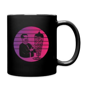 Doner Kebab Retro Style Vintage - Full Colour Mug - black - Right