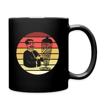Doner Kebab Retro Style Vintage - Full Colour Mug - black - Right