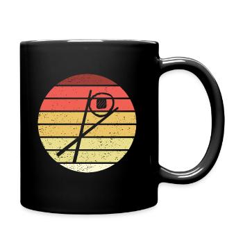 Sushi Baguettes Saké Maki Retro Style Vintage - Mug uni - noir - Droite