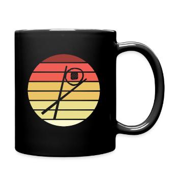 Sushi Baguettes Saké Maki Retro Style Vintage - Mug uni - noir - Droite