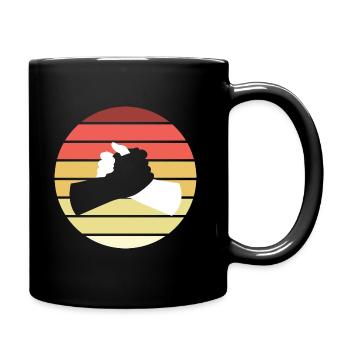 Poignée de main noir blanc Style rétro Vintage - Mug uni - noir - Droite