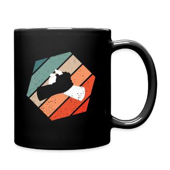 Poignée de main noir blanc Style rétro Vintage - Mug uni - noir - Droite