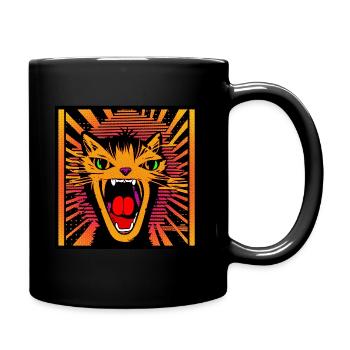 Screamin' Rocking Cat - Full Colour Mug - black - Right