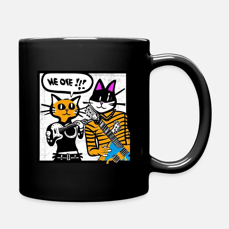 Alternative Rocking Cats - Full Colour Mug - black