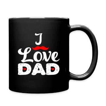 Ich liebe Papa SE - Tasse einfarbig - Schwarz - Rechts