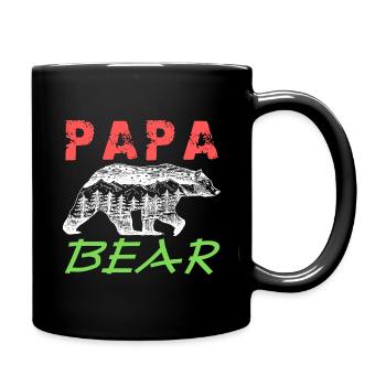 Papa Bear Father's Day - Father's Day - Full Colour Mug - black - Right