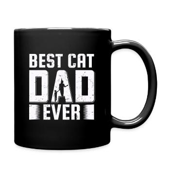 Vater der Katze - Tasse einfarbig - Schwarz - Rechts