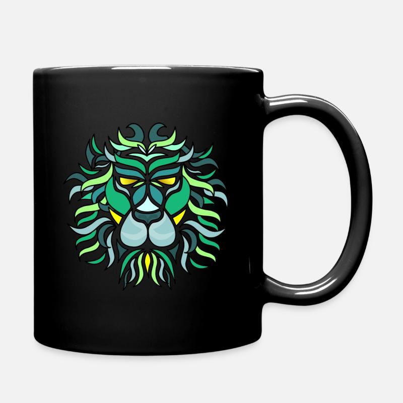Wilder Löwe - Tasse einfarbig - Schwarz