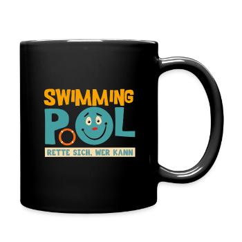 SwimmingPool Shirt - Tasse einfarbig - Schwarz - Rechts