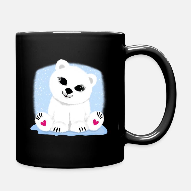 Ours blanc - Mug uni - noir