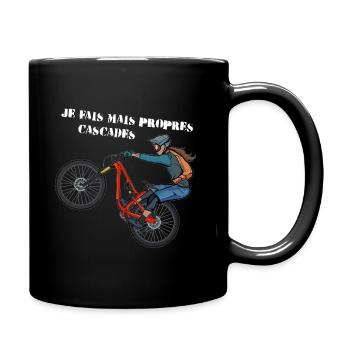 je fais mais propres cascades - Mug uni - noir - Droite