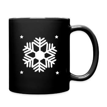 Flocon de neige - Mug uni - noir - Droite