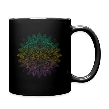 Colorful Mandala Design - Full Colour Mug - black - Right