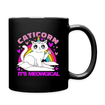 Unicorn Cat Magical - Full Colour Mug - black - Right