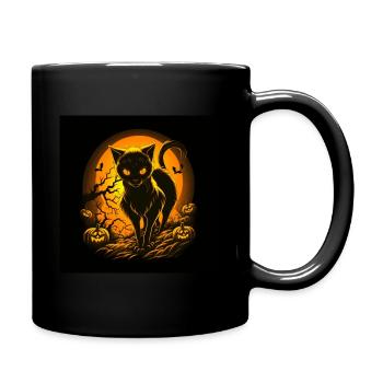 Chat d’Halloween - Mug uni - noir - Droite