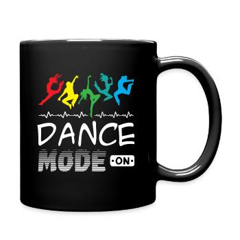 Dance Mode On - Tasse einfarbig - Schwarz - Rechts