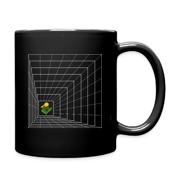 Pissenlit graphique - Mug uni - noir - Droite