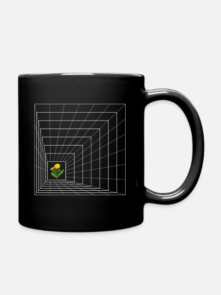 Graphic Dandelion - Full Colour Mug - black