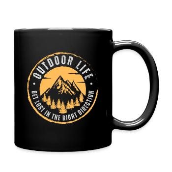 Mountain Sports Hiking Adventure Nature. Funny sayings - Full Colour Mug - black - Right